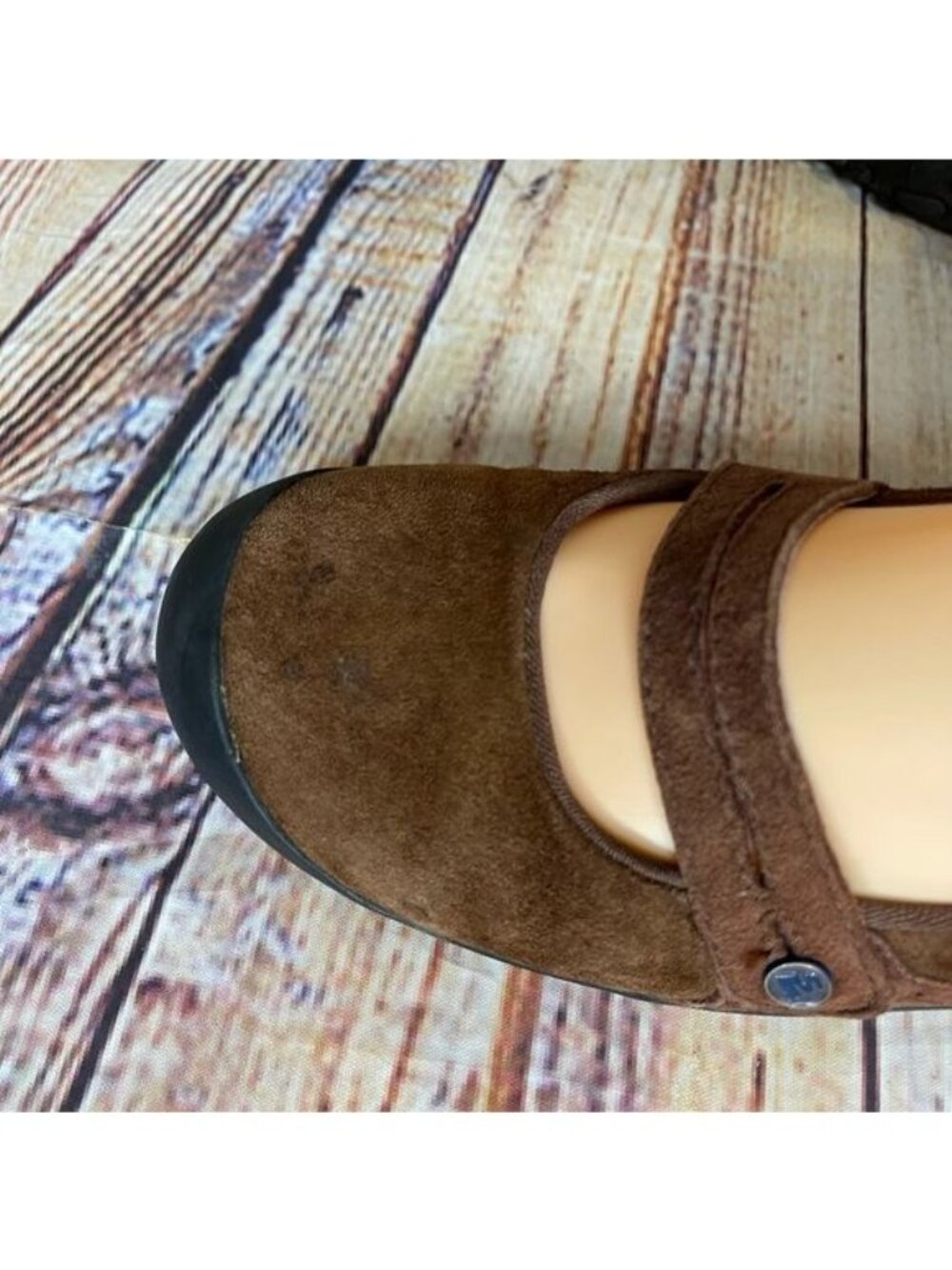 Merrell Plaza Bandeau Cherry Brown Suede Mary Jane Shoes Sz 7.5 - Picture 8 of 9